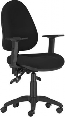 Kancelárska stolička, čalúnená, s opierkami rúk, "PANTERGOS LX", čierna