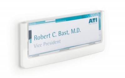 Informačná tabuľka, 149 x 52,5 mm, DURABLE "CLICK SIGN", biela