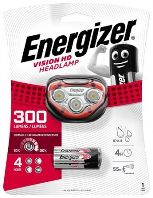 Lampa na hlavu, 3 LED, 3xAAA, ENERGIZER "Headlight Vision HD"