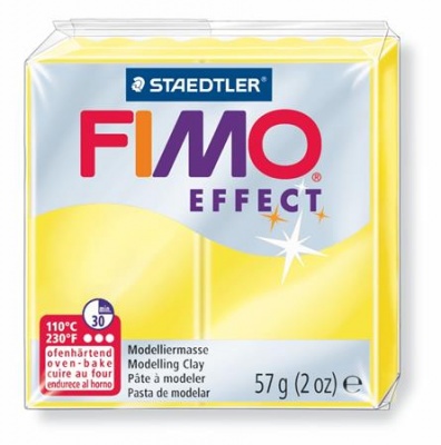 Modelovacia hmota, 57 g, polymérová, FIMO "Effect", priehľadná žltá