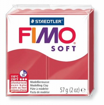 Modelovacia hmota, 57 g, polymérová, FIMO "Soft", višňová