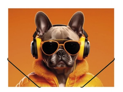 Doska s gumičkou, 15 mm, PP, A4, PANTA PLAST, "Cool dog"