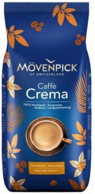 Káva, pražená, zrnková, 1000 g,  MÖVENPICK "Café Crema"