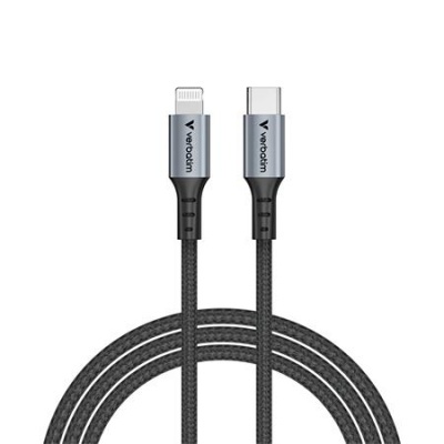 USB kábel, USB-C - Lightning (Apple), 1,2 m, VERBATIM, čierna