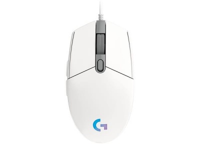 Myš, drôtová, optická, USB, herná, LOGITECH, "G102 Prodigy", biela