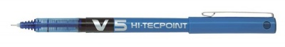 Roller, 0,3 mm, ostrý hrot, s vrchnákom, PILOT "Hi-Tecpoint V5", modrá