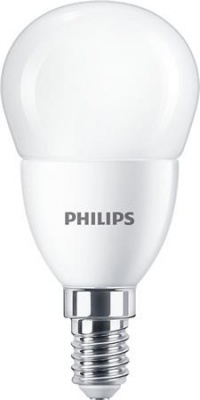 LED žiarovka, E14, malá guľa, P48, 7W, 806lm, 4000K, PHILIPS "CorePro"