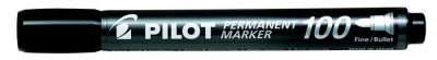 Permanentný popisovač, 1 mm, kužeľový, PILOT "Permanent Marker 100", čierna