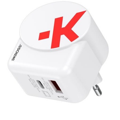 Sieťová nabíjačka, 1xUSB-A, 1xUSB-C, PD, 45W, GaN, USB-C kábel, SKROSS