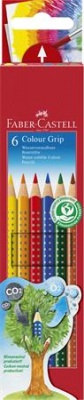 Farebné ceruzky, sada, trojhranný tvar, FABER-CASTELL "Grip 2001", 6 rôznych farieb