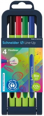 Liner, sada, 0,4 mm, SCHNEIDER "Line-Up", 4 rôzne farby