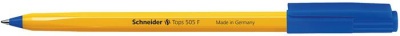 Guľôčkové pero, 0,3 mm, s vrchnákom, SCHNEIDER "Tops 505 F", modré