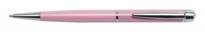 Guľôčkové pero, Crystals from SWAROVSKI®, s bielym krištáľom, ART CRYSTELLA "Lille Pen", ružová