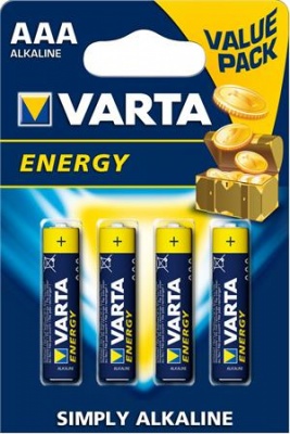 Batéria, AAA, mikrotužková, 4 ks, VARTA "Energy"