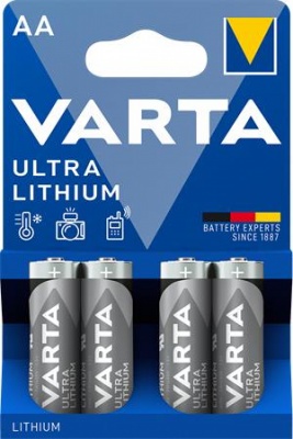 Batéria, AA, tužková, 4 ks, lítiové, VARTA "Ultra Lithium"