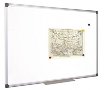 Biela tabuľa, magnetická, 100x200 cm, hliníkový rám, VICTORIA VISUAL