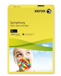 Kancelársky papier, farebný, A4, 160 g, XEROX "Symphony", tmavožltý (intenzívny)