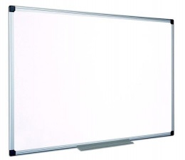 Biela tabuľa, nemagnetická, 90x120 cm, hliníkový rám, VICTORIA VISUAL