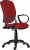 Kancelárska stolička, čalúnená, čierny podstavec, "Nuvola", červená