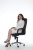 Kancelárska stolička, hojdacia mechanika, čierna koža, chrómový podstavec, MaYAH "Enterprise"