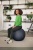 Gymnastická lopta na sedenie, s protišmykovým závažím, 55 cm, LEITZ "Ergo Active", svetlosivá