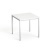 Stôl s kovovými nohami, univerzálny, 75x75 cm, MAYAH "Freedom SV-37", biela