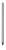 Ceruzka, strieborná, s bielymi SWAROVSKI® krištáľmi, 14 cm, ART CRYSTELLA®