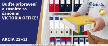 Buďte pripravení a zásobte sa šanónmi VICTORIA OFFICE! 23+2!